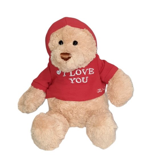 GUND Bear Hugs I Love You Hoodie T-Shirt #319714 Stuffed Animal Plush Toy 12" - Picture 6 of 7